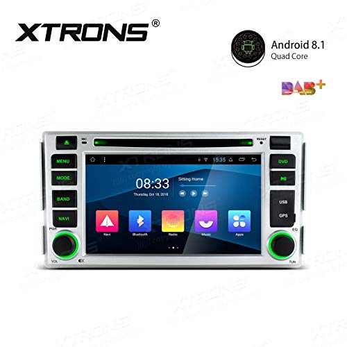 XTRONS Android 8.1 Car Stereo Radio GPS Navigator with 6.2 Inch Touch Display Bluetooth 5.0 USB SD DVD Drive Supports Backup Camera DVR Full RCA SWC 4G 3G for Hyundai Santa Fe
