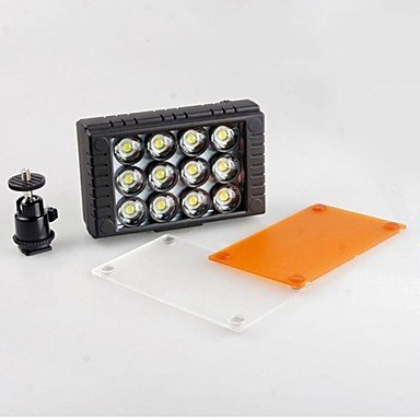 LY WanSen 12 12 LED Video Light 10W 5600K/3200K CameraLight for Canon Nikon DSLR Camera Camcorder , Black-Gray
