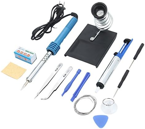 14in1 60w 110v Electric Soldering Tools Kit Set Iron Stand Desoldering Pump