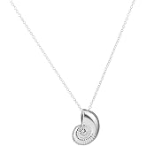 Meiligo&reg; Fashion Woman Conch,Snail,Shell Charm Pendant Necklace (Silver)