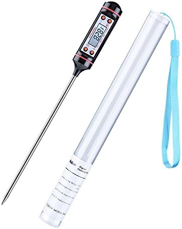 NEW Cooking Thermometer New Instant Read With LCD Screen - Best Digital Thermometer for Grills, BBQ, Smoker, Kitchen, Meat, Turkey, Candy, Baby Milk and All Food. With FREE Warranty