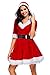 Cuteshower Christmas Women Costume Sexy Outfit Dress Santa Claus Cosplay Clothing Medium Red