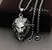 Syhonic Heavy New 316L Stainless Steel Jewelry Boy&Mens Lion Pendant Necklace Black Tone