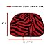 BDK Car Headrest Cover in Animal Print - Zebra Red
