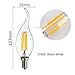 Led Candelabra Bulb, GOODIA E12 Base 4W COB LED Filament Flame Tip Vintage Candle Light Bulb for Home,Kitchen,Dining Room,Bedroom,Living Room,40W Incandescent Replacement,6 Pack