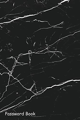 Password Book: Include Alphabetical Index With Close up of black marble