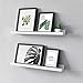 WELLAND White Floating Shelves,Picture Ledge for Bathroom, 24-inch, Set of 2, White