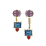Nicole Miller Gypset Mixed Stone Silver Earring