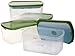 Fit & Fresh - Fresh Starts 2-Cup Chilled Containers with Removable Ice Packs, Set of 4 Portion Control Containers, BPA-Free, Dishwasher Safe, Healthy Food Storage for Lunch or Snacks
