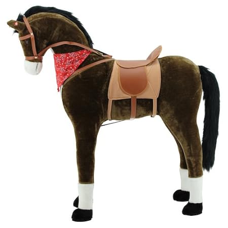 Sweety Toys 11525 GIANT XXL Riesen Pferd Plüschpferd Chocolate Stehpferd