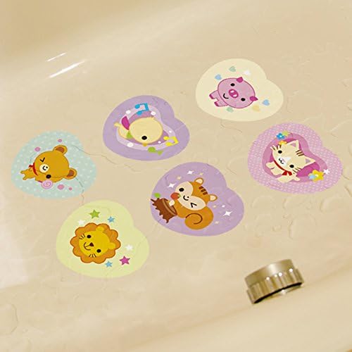 CoSopo Smiley Face Series Non Slip Bath Tub Tattoos Tub Stickers Tub Decals Tub Appliques (2, Heart)