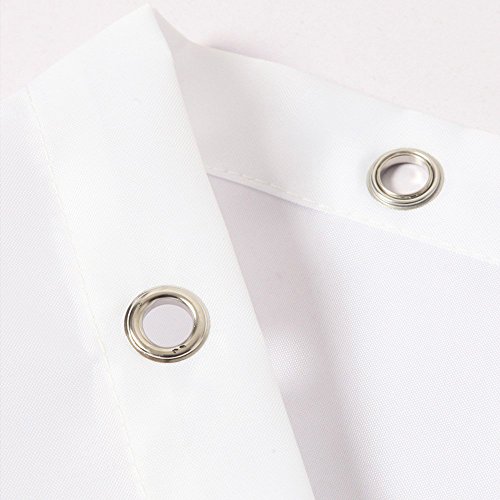 White Shower Curtains Mould Proof And Mildew Resistant Extra Long