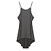 KMG Kimloog Women Halter Backless Sleeveless Irregular Casual Short Mini Dresses Party Beach Sundress (L, Gray)
