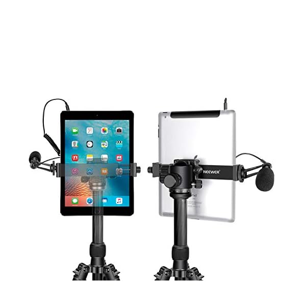 NEEWER iPad Tablet Tripod Mount Adapter Holder, 6.3-9.25 inches/16-23.5 Centimeters Adjustable Clamp for iPad Mini iPad 2/3/4, iPad Air/Air2, iPad Pro Microsoft Surface Samsung Tab 7.0 Series
