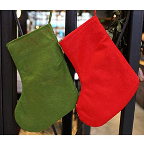 zhihu Various Styles Stockings for Santa Christmas Santa's Stockings Gifts Baskets Candy Holiday Candy Gift Bag and Treat Bags On Christmas Xmas Party Decorations (C-Set of 2)