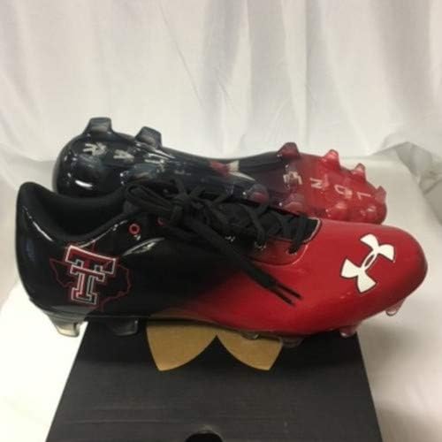 red and black football cleats