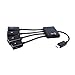 4 in 1 Micro USB HUB Adapter with Power,Mixtecc Charging OTG Host Cable Cord Adaptor Connector for Samsung Galaxy HTC Android Smart Phone Tablet Supports OTG Function