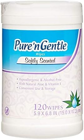 pure n gentle softly scented wipes