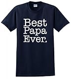 Best Papa Ever T-Shirt XL Navy