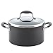 Anolon Advanced Hard Anodized Nonstick Stock Pot/Stockpot with Straining and Lid, 6 Quart, Graphite