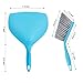 McoMce Dust Pan and Brush, Portable Dust Pan, Tiny Dust Pan and Brush Set, Premium Dustpan, Mini Hand Broom and Dustpan Set for Floor, Sofa, Desk, Keyboard, Car, Dog, Cat and Other Pets (Blue)