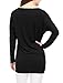 Allegra K Women's Color Block Batwing Long Sleeves Blouson Tunic Top Black L (US 14)