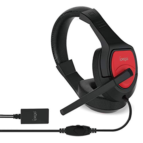 Uplord Head Earpiece,Gaming Headset 3.5mm Wired Bass Stereo Noise Isolation with Mic Audio Converter,High Sensitivity Noise Reduction Microphone