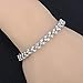 Lurah7 Women Fashion Roman Style Crystal Diamond Bangle Bracelets Elegant Charm Rhinestone Bracelets Gifts