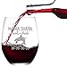 Baby Mama Shark Etched Wine Glass - Stemless Novelty Wine Glass for Women with Sayings - Funny Shark Gifts & Cup Accessories for Mom Mother Friends