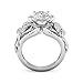 Clearance! WILLTOO Jewelry Fashion Forever Classic Flowers with Tiny Zircon Engagement Wedding Band Ring (Silver, US 6)