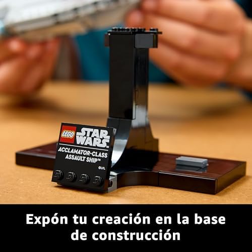 LEGO Star Wars 75404 Acclamator Class Assault Ship - Presente para os pais fãs de Attack of the Clones - Adult Starship Build Model - Home Decor