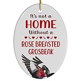Rose Breasted Grosbeak Christmas Ornament 2024