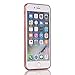 iPhone 7 Plus Case,Double-Lin Mini Love Heart Glitter Bling Crystal Rhinestone Diamonds Clear Rubber Plating Frame TPU Soft Silicone Bumper Case Cover for iPhone 7 Plus Rose