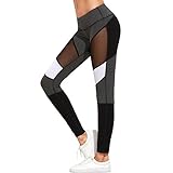 Oksale Womens Fitness Sport Leggings Sexy Mesh Patchwork High Waist Slim Yoga Pants