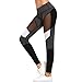 Oksale Womens Mesh YOGA Running Sport Pants High Waist Workout Leggings Fitness Trousers (XL, Gray)