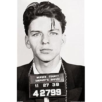 Frank Sinatra Mug Shot Horizontal - Framed Print