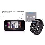 DOESIT Smart Watch,Touch Screen Bluetooth Smart Watch with Sleep Monitoring Heart Rate Monitoring for Android Phone (black-001) (Black)