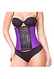 Real Curvy Women Three Hook Colombian Waist Trainer 1010-03 Shape Wear Purple