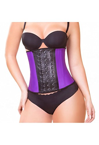 Real Curvy Women Three Hook Colombian Waist Trainer 1010-03 Shape Wear Purple
