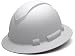 Pyramex Ridgeline Full Brim Hard Hat, 4-Point Ratchet Suspension, Matte White Graphite Pattern primary