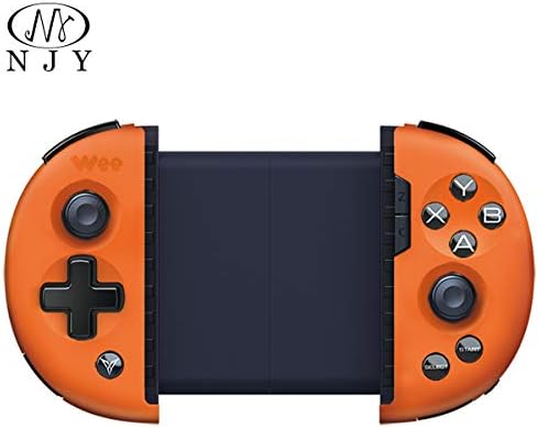 NJY Mobile Game Controller, Wee 2T Somatosensory Telescopic Gamepad Plus Expander Supports Connecting Mouse and Keyboard (Basket Orange(English))