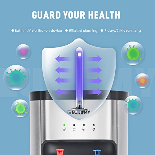 Euhomy Self Cleaning Bottleless Water Cooler Dispenser, with Dual