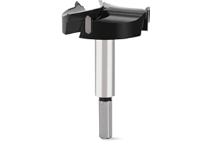 YEUTTYX 1-3/4"Forstner Drill Bit,Tungsten Carbide Tipped and Upgraded 3-Cutter Higher Hardness Wood Hole Saw for Hard Wood Plastic Plywood Tool Wood Cutter(45mm