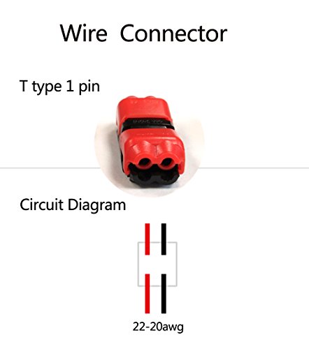 Wire Connectors, Quick Splice Low Voltage Wire Connection, 20 awg Cable Dual Way Electrical Butt Terminal Block Kit, no Soldering, without Stripping