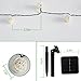 dephen Solar Ball String Lights 20ft 30 LEDs Outdoor Fairy Lights Hollow Lights Ball String Lights for Garden Yard Patio Camping Party Home Christmas Tree Decoration (Warm White)