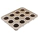 MyLifeUNIT Carbon Steel Cannele Pan, 12-Cavity Non Stick Cannele Mold, Golden
