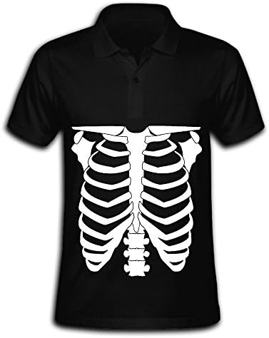 Halloween Skeleton Glow In The Dark Mens Fashion Polo Clothing Novelty