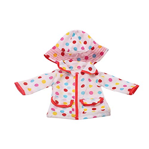image for Rucan Doll Raincoat Hat Shoes Clothes for 18 Inch American Girl Doll A