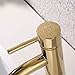 KES cUPC NSF Certified Brass Modern Bathroom Sink Faucet Single Handle Wash Basin Faucet Lavatory Tap Lead-Free Brass, Titanium Gold, L3100ALF-PG