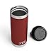 YETI Rambler 18 oz Bottle, Vacuum Insulated, Stainless Steel with TripleHaul Cap, Brick Red